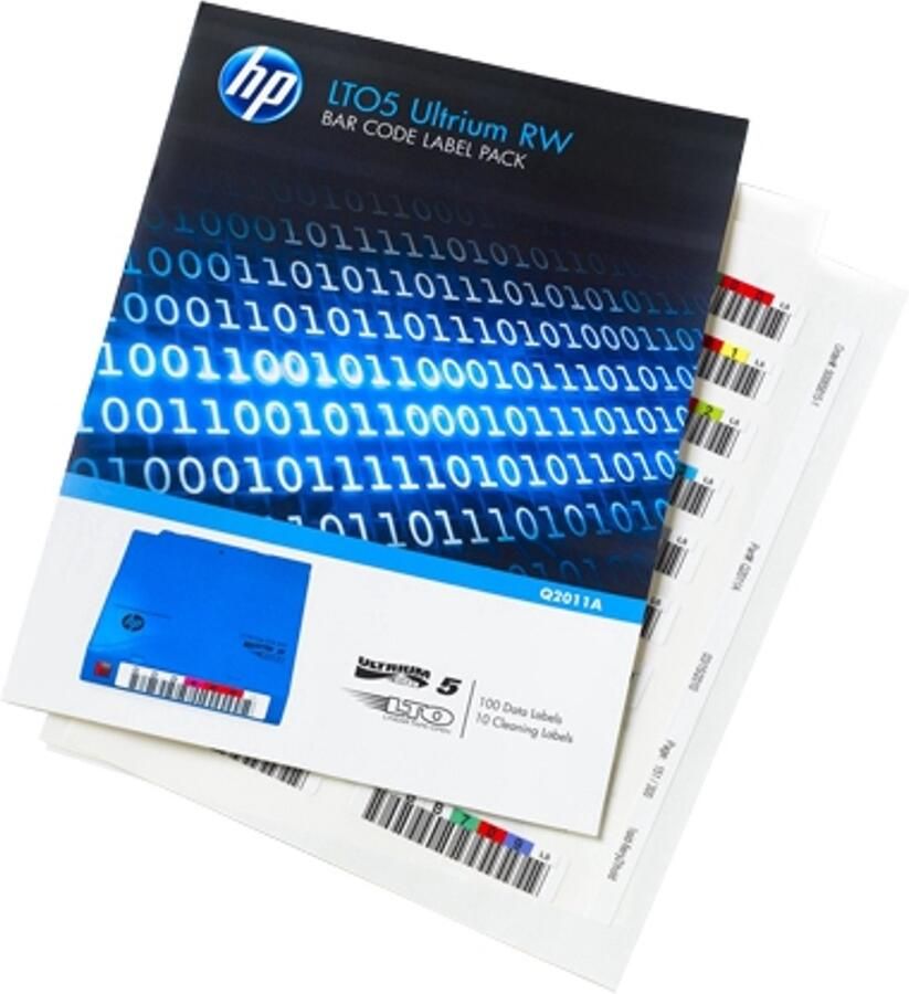 HPE HP LTO5 Ultrium WORM Bar Code Label Pack Q2012A