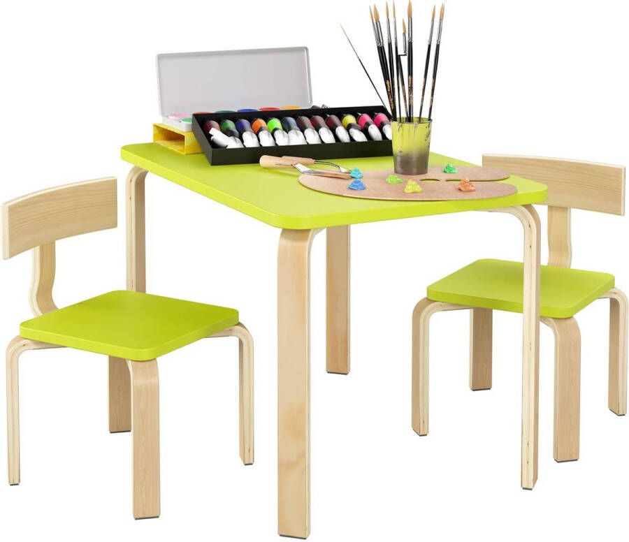 Hs Kindertafel Set 2 Stoelen Tekentafel 3 jaar Groen