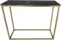 HSM Collection Console tafel 100x35x75 Zwart goud Marmer metaal - Thumbnail 1