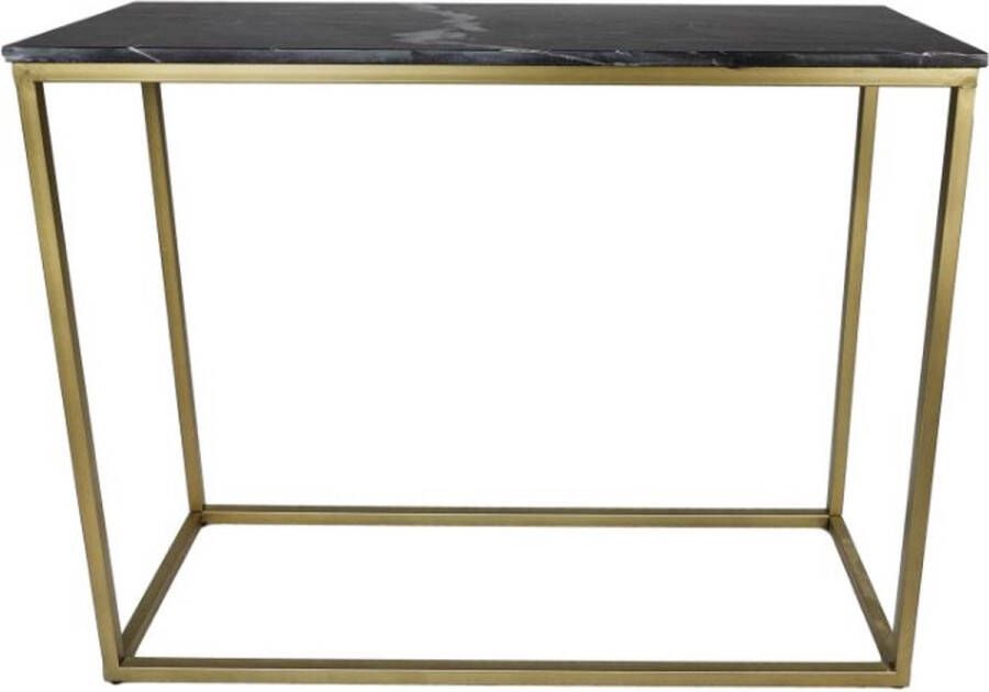 HSM Collection Console tafel Marseille 100x35x75 cm Zwart goud Marmer metaal