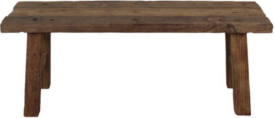 HSM Collection HSM Decoratieve Bank 120x31x45 Rustiek Blank Oud Hout