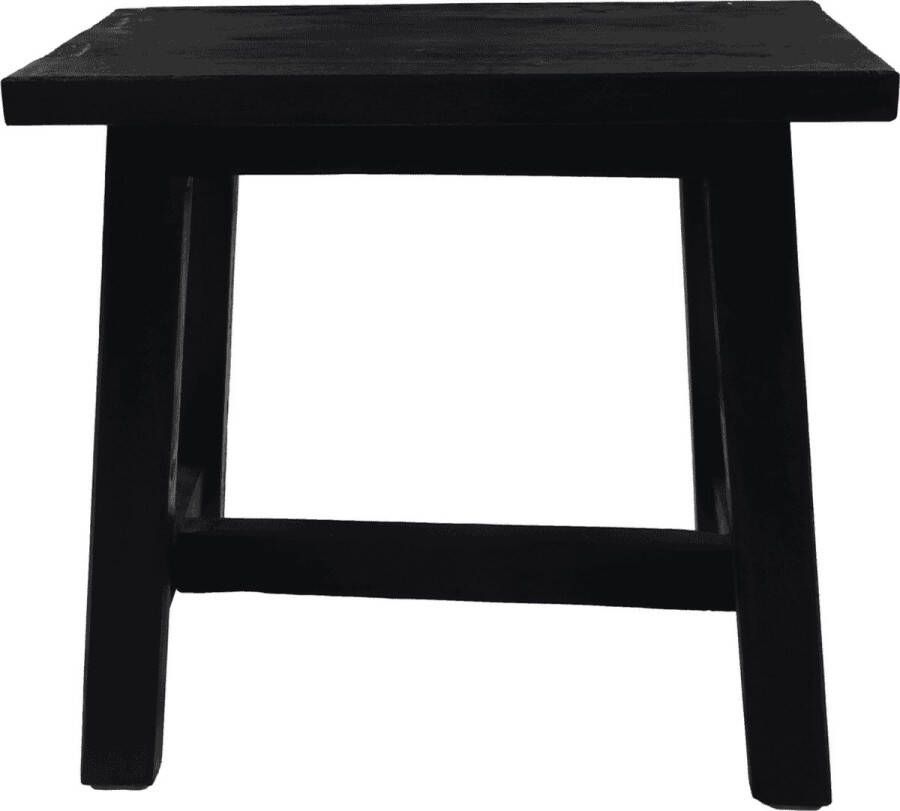 HSM Collection Decoratieve kruk Lawas 50x27x46 Zwart teak
