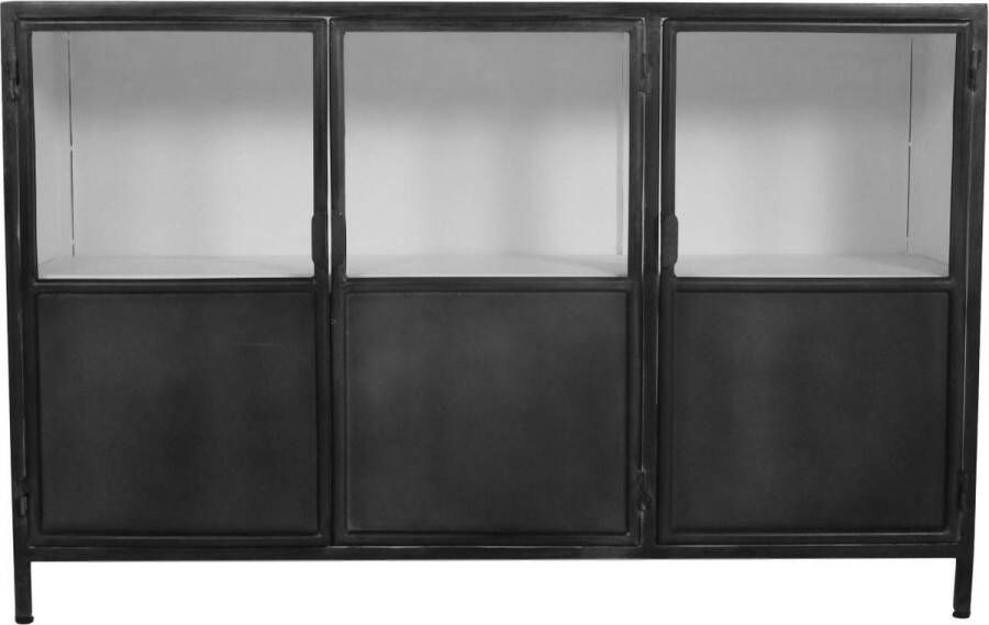 HSM Collection Dressoir Bronx ijzer donkergrijs wit