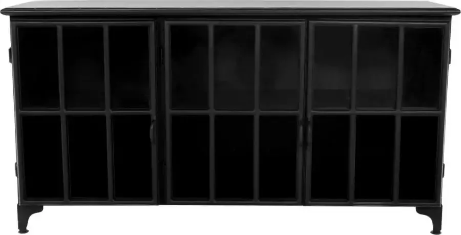 HSM Collection dressoir Manhattan zwart 150x40x80 cm Leen Bakker