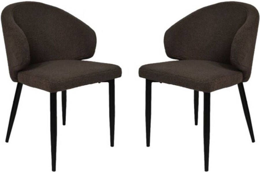 HSM Collection Eetkamerstoelen Set van 2 Keukenstoelen Modern Eetstoel Eetkamerstoel Fauteuilles Zitstoel Woonkamer Keuken 60x54x82.5 cm Wood Selections