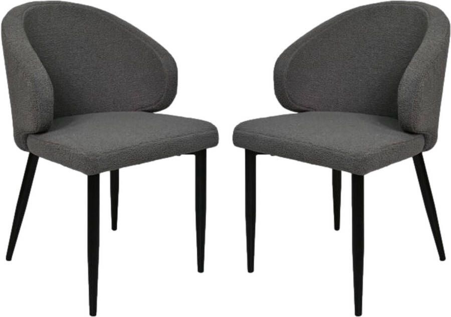 HSM Collection Eetkamerstoelen Set van 2 Keukenstoelen Modern Eetstoel Eetkamerstoel Fauteuilles Zitstoel Woonkamer Keuken 60x54x82.5 cm Wood Selections