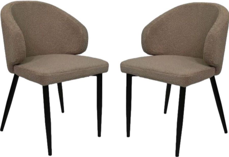 HSM Collection Eetkamerstoelen Set van 2 Keukenstoelen Modern Eetstoel Eetkamerstoel Fauteuilles Zitstoel Woonkamer Keuken 60x54x82.5 cm Wood Selections