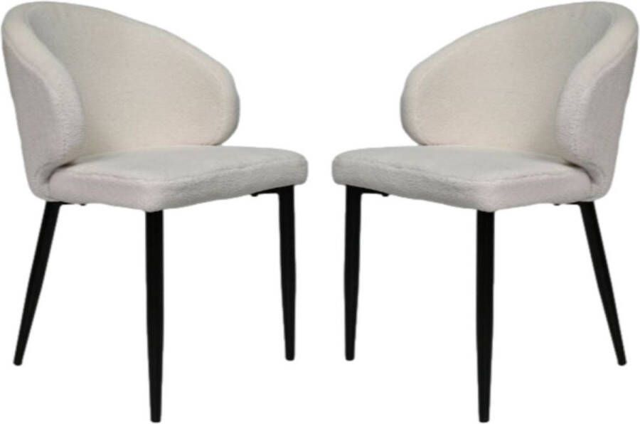 HSM Collection Eetkamerstoelen Set van 2 Keukenstoelen Modern Eetstoel Eetkamerstoel Fauteuilles Zitstoel Woonkamer Keuken 60x54x82.5 cm Wood Selections