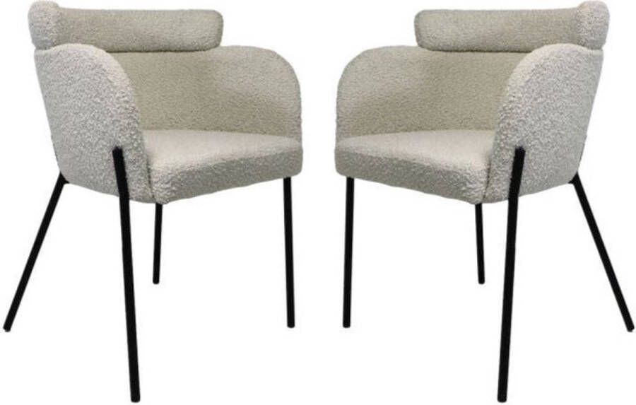 HSM Collection Eetkamerstoelen Set van 2 Keukenstoelen Modern Eetstoel Eetkamerstoel Fauteuilles Zitstoel Woonkamer Keuken 60x57x81 cm Wood Selections