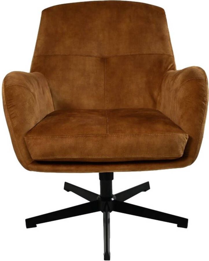 HSM Collection HSM Fauteuil Cleveland 75x73x88 Goud|zwart Adore|metaal - Foto 2