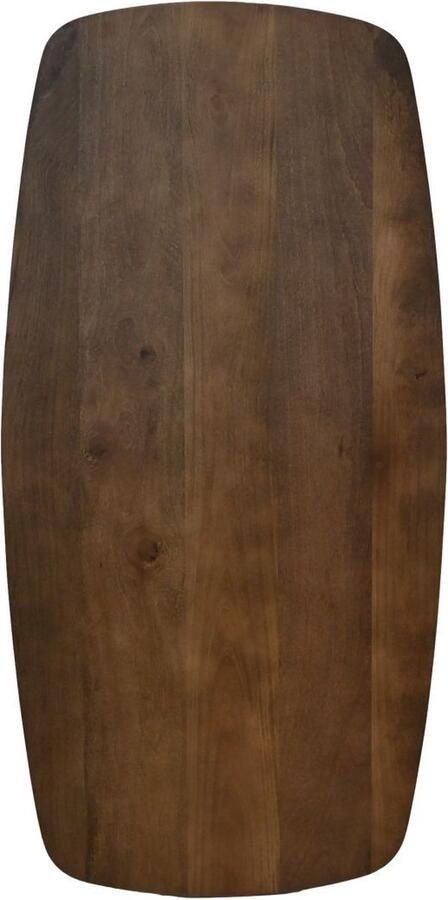 HSM Collection Rechthoekige eettafel 220x110x76 Naturel zwart Mangohout metaal