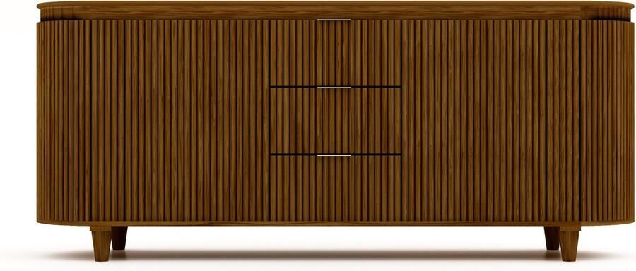 HSM Collection -Dressoir Tide 4 Deur 3 La-190x45x80-Bruin-Mango