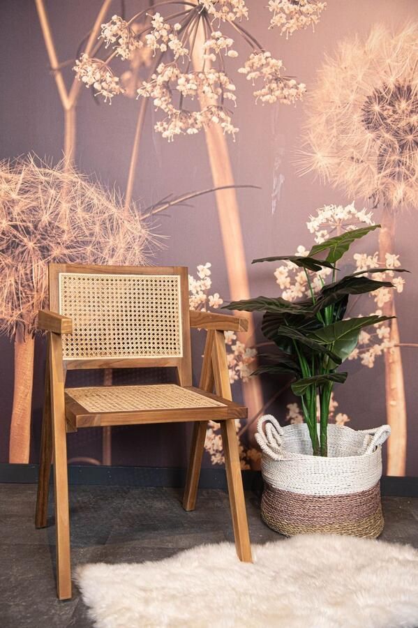 HSM Collection HSM -Eetkamerstoel-56x52x83-Naturel-Rotan|Teak - Foto 2