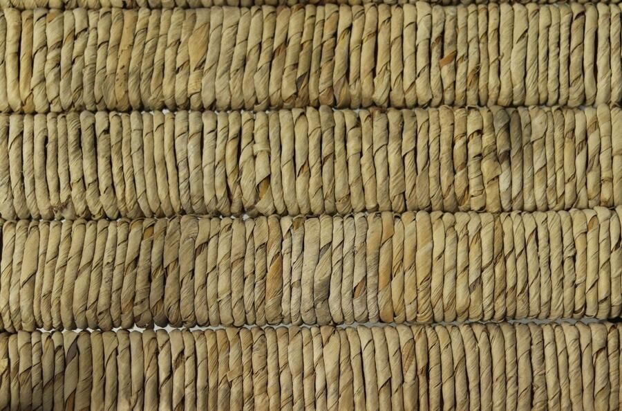 HSM Collection Eetkamerstoel wishbone 50x41x78 Naturel zwart Mahoenie bananenblad
