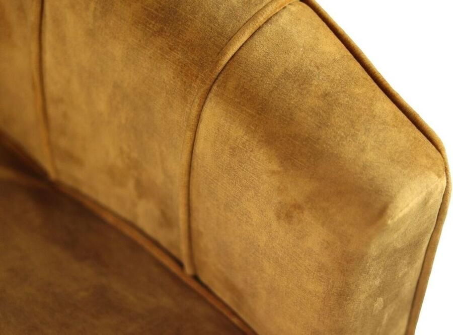 HSM Collection -Fauteuil Chester-72x71x80-Goud Zwart-Stof Metaal - Foto 2