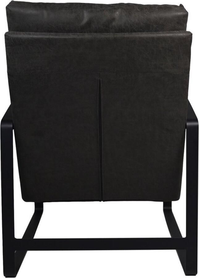 HSM Collection -Eetkamerstoel Miami 95x65x95 Donkergrijs zwart Micro zwart