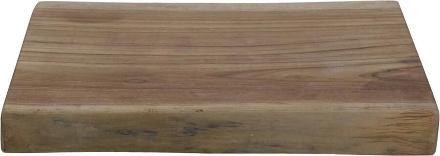 HSM Collection -Rechthoekig Boomstamblad-50x40x5-Naturel-Teak