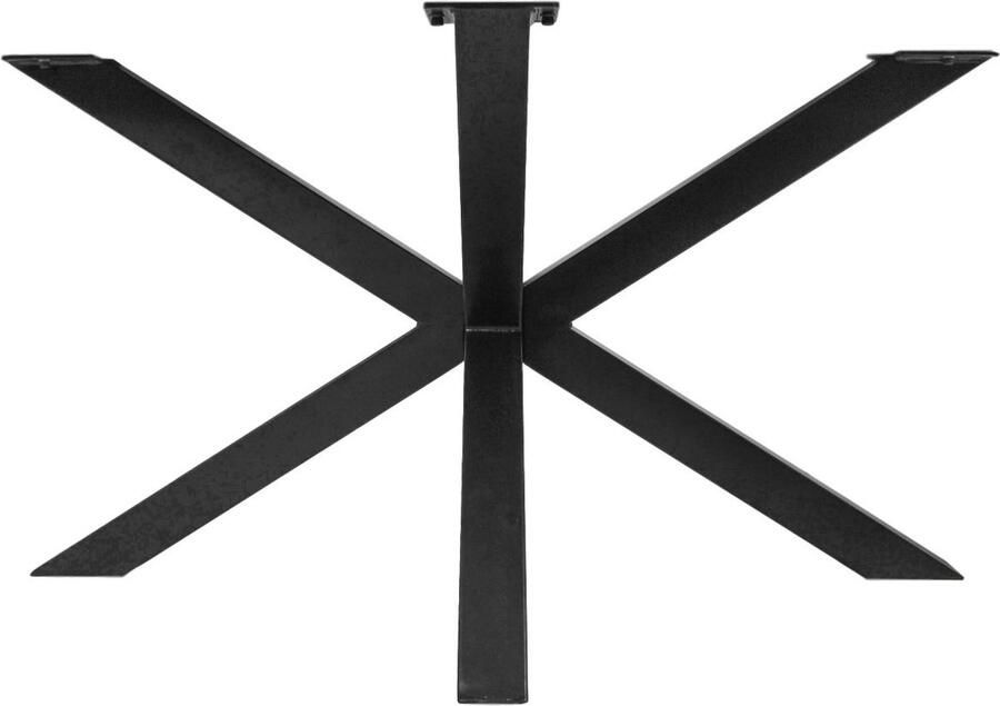 HSM Collection -Rechthoekige Eettafel-270x90 100x75-Naturel Zwart-Munggur Metaal