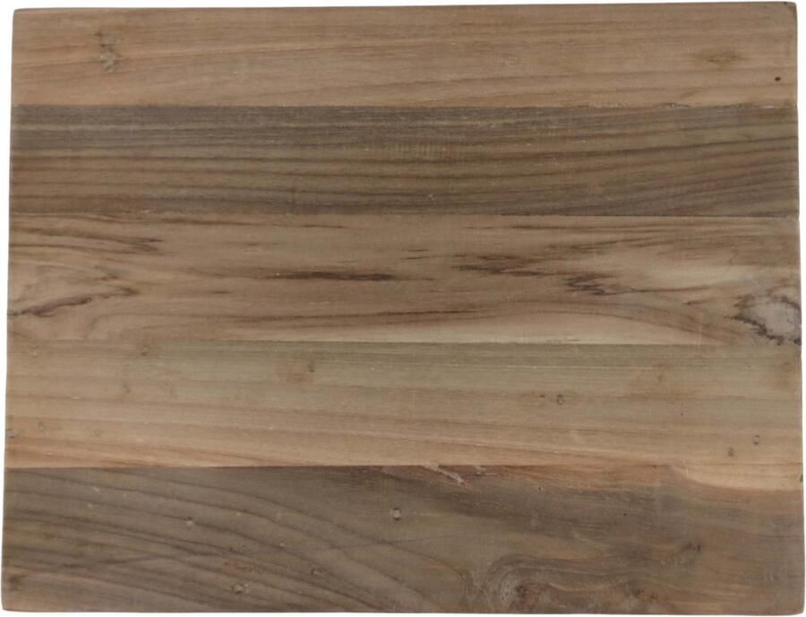 HSM Collection -Rechthoekige Kruk-45x35x45-Naturel-Teak