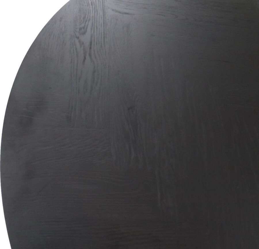 HSM Collection -Rond Tafelblad Fishbone-ø120x4-Zwart-Eiken