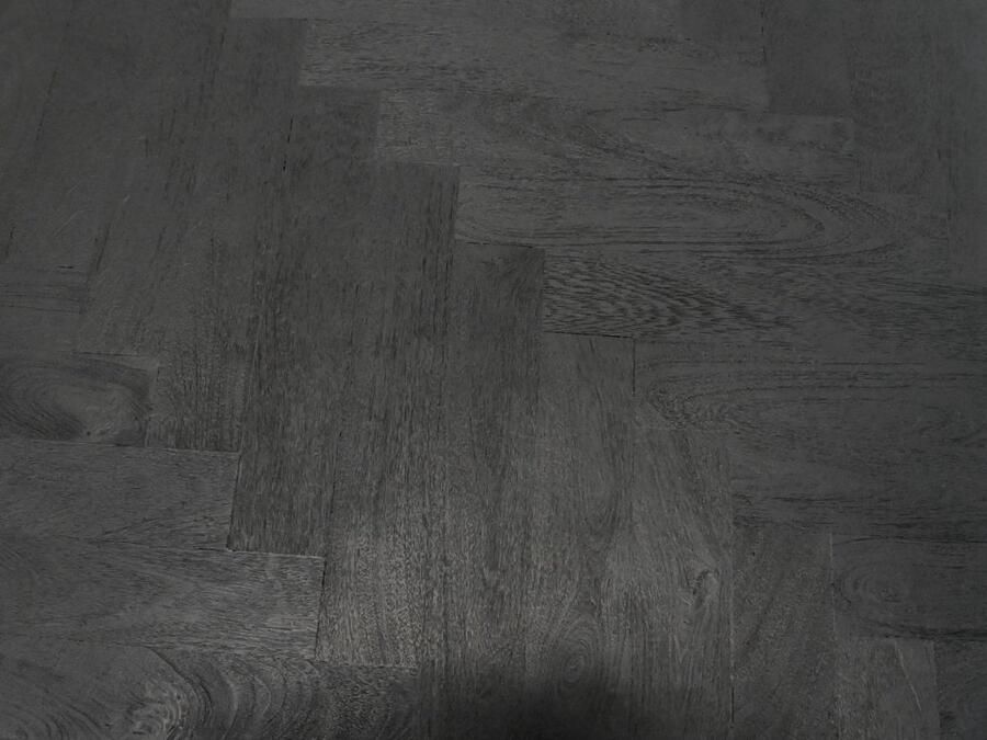 HSM Collection Eettafel Mozaik Verona rond 140x140x76 Zwart Mangohout metaal