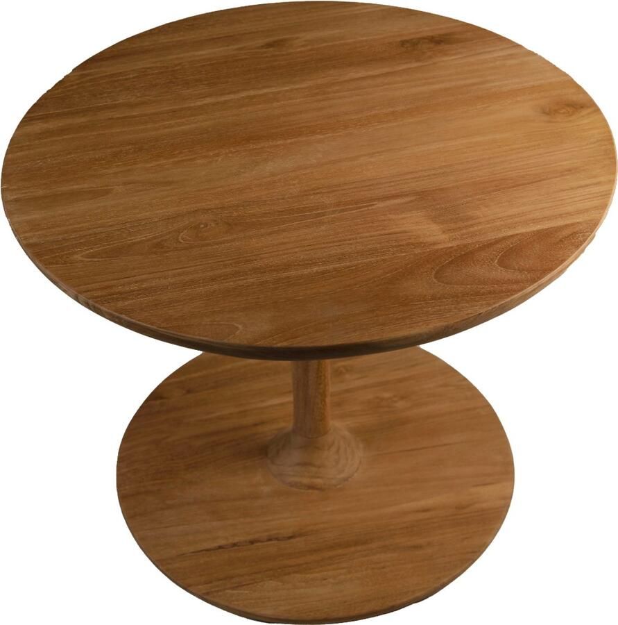 HSM Collection -Ronde Salontafel Coffees-50x50x40-Naturel-Teak