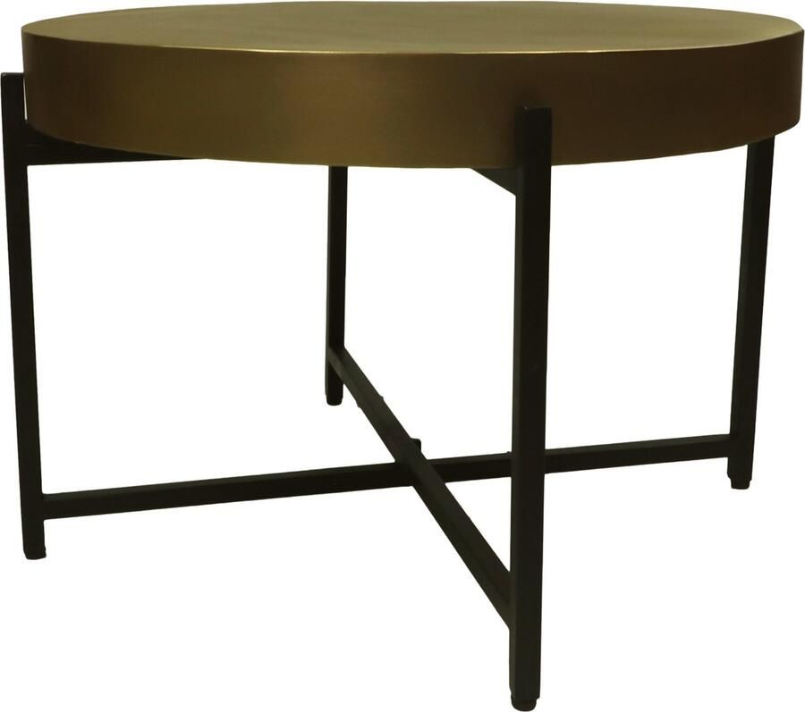 HSM Collection Salontafel ø70x50- Goud zwart Metaal