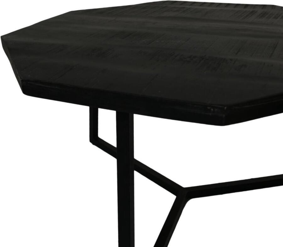 HSM Collection -Salontafel Urban S 2-72x72x41 52x52x34-Zwart-Mango Metaal