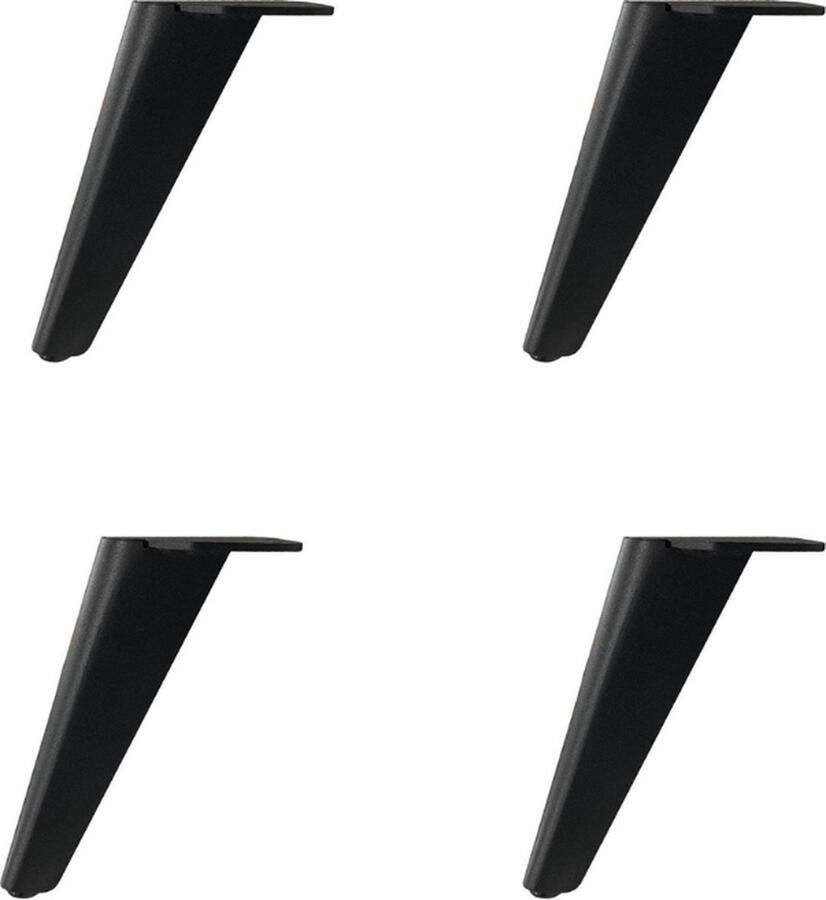 HSM Collection Tafelpoten & Onderstellen Salontafelpoten Small legs set of 4 Black Iron 2.5*10*20