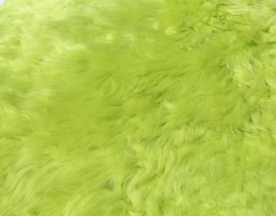 HSM Collection -Schapenvacht Rond -40x40x3-Groen-Stof