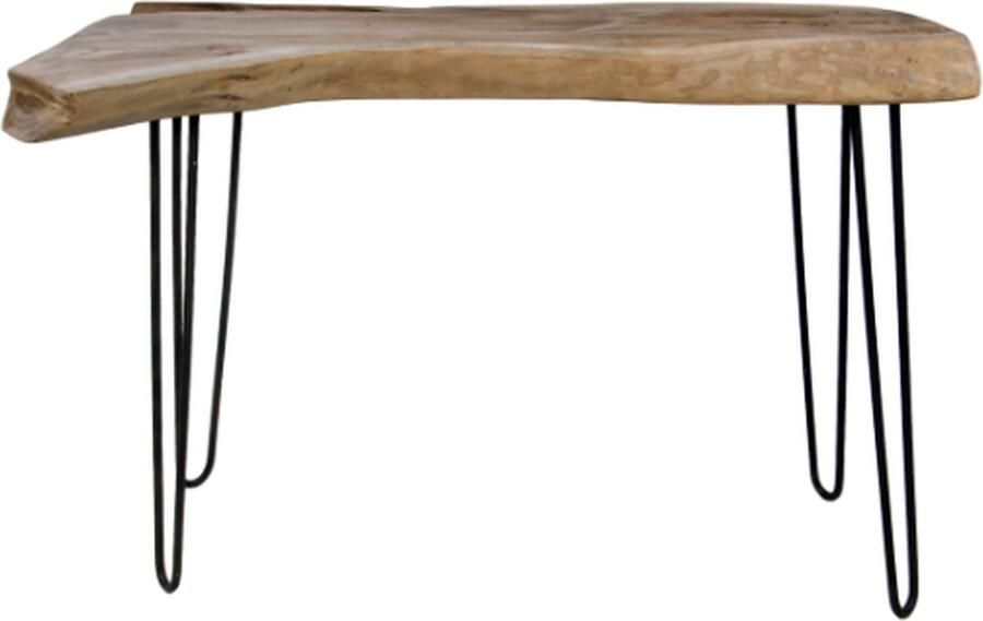 HSM Collection Sidetable 120cm Naturel Teak Wortelhout Ijzer