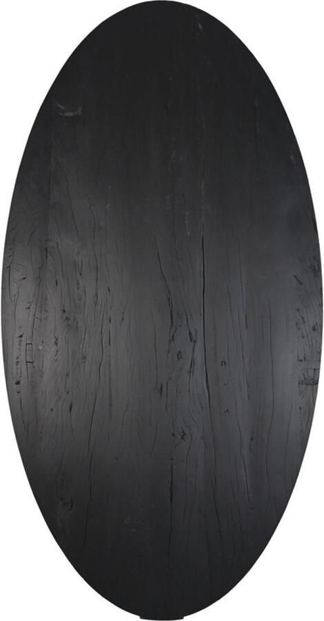 HSM Collection -Ovaal Tafelblad-220x110x4 5-Zwart-Mango