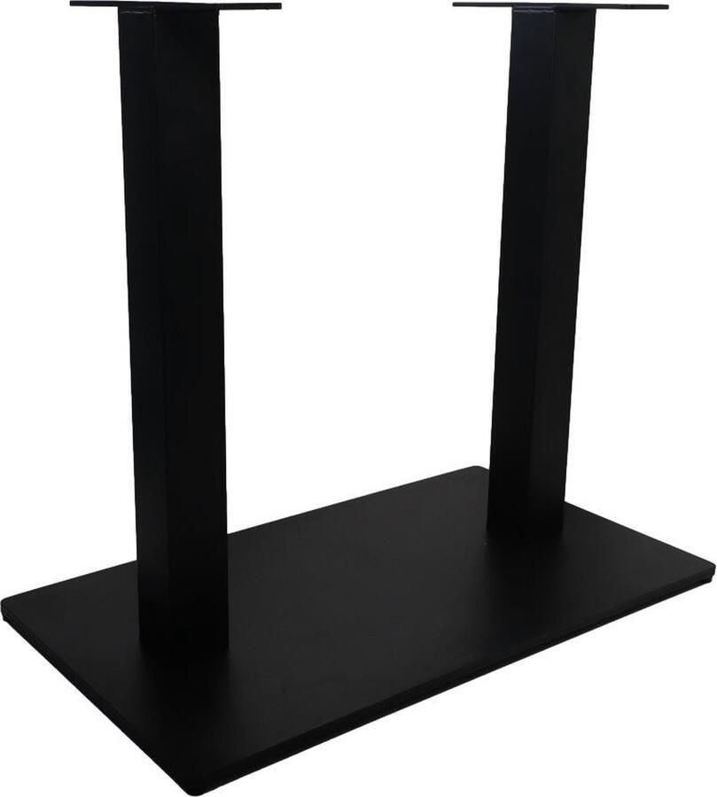 HSM Collection Tafel onderstel pilaar dubbel 80x45x72 Gepoedercoat zwart Metaal