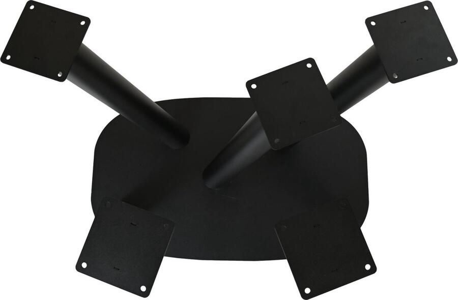 HSM Collection -Tafelonderstel 5 Pilaren-98x58x73-Zwart-Metaal