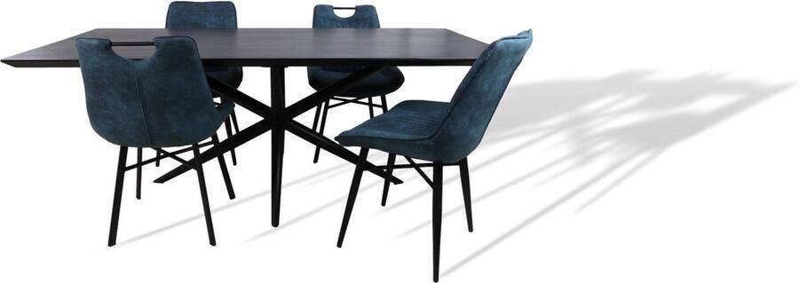 HSM Collection -Tafelonderstel Spider Oakland-130x90x72 (65x65mm)-Zwart-Metaal