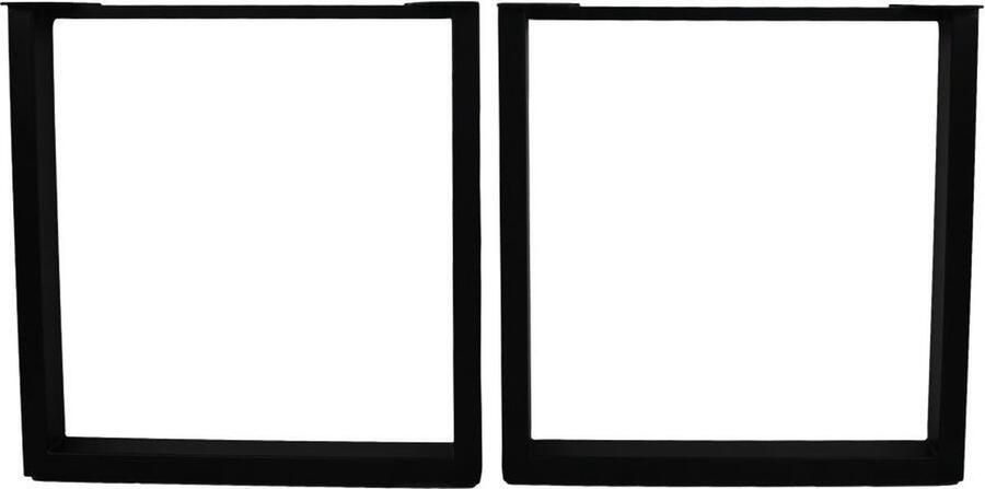 HSM Collection -Tafelpoot Model U S 2-70x8x72 (80x40 mm)-Zwart-Metaal