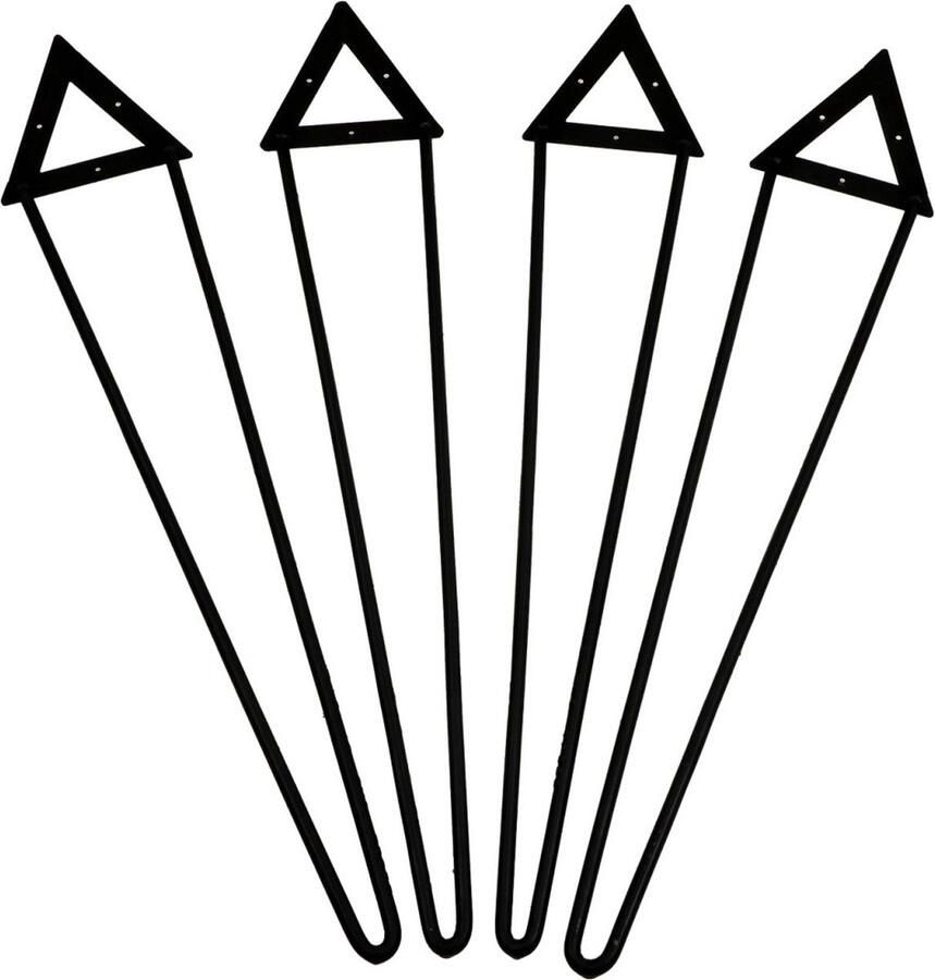 HSM Collection Tafelpoten V-Model -18x1x80 Gepoedercoat zwart Metaal