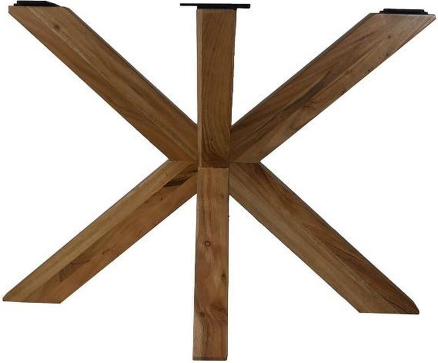 HSM Collection -Tafelonderstel Spider-140x75x72-Naturel-Acacia - Foto 2