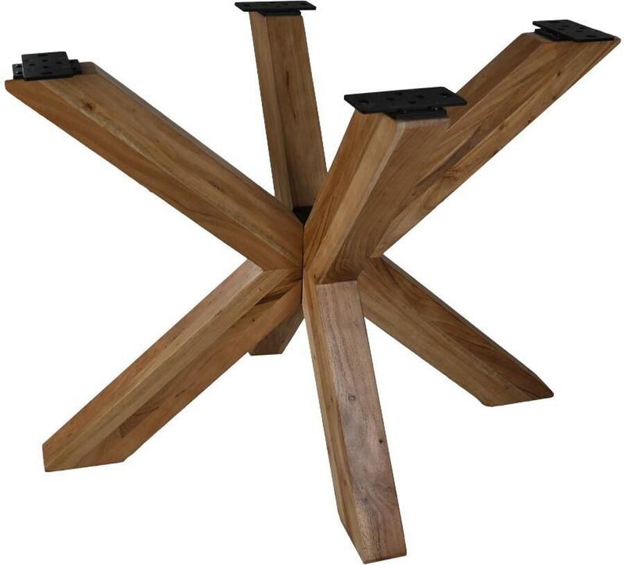 HSM Collection -Tafelonderstel Spider-75x75x72-Naturel-Acacia - Foto 2