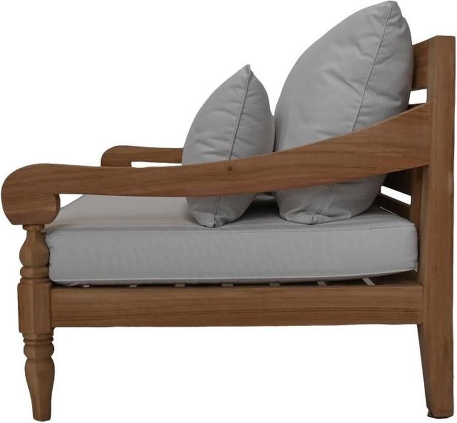 HSM Collection -Tuin Lounge Bank Bahama 2 5 Zits-150x95x80-Naturel Wit-Teak Stof - Foto 3