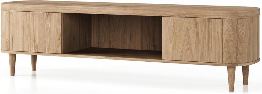 HSM Collection -Tv Meubel Dune 2 Deur-200x50x55-Naturel-Eiken