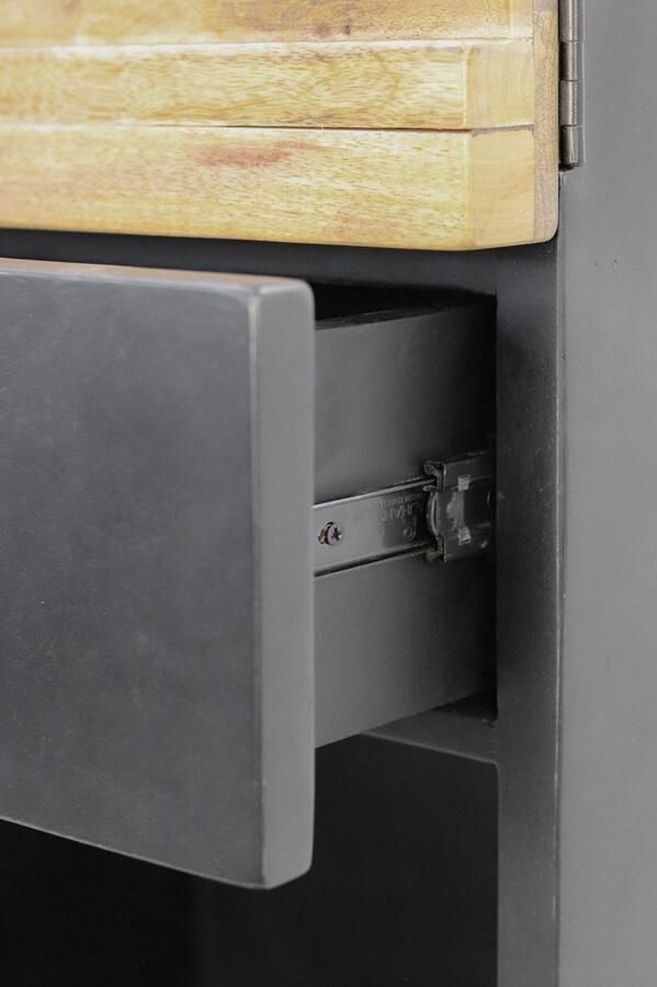 HSM Collection Wandkast Lille acaciahout ijzer