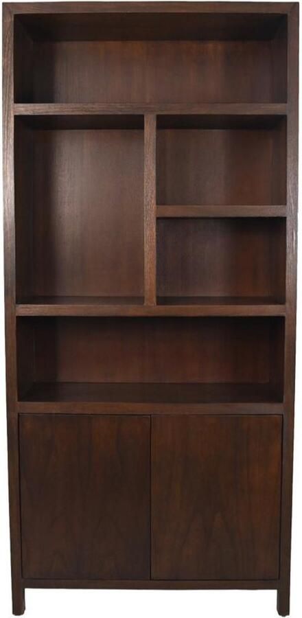 HSM Collection Bookcase Big Section Left Wandkast met vakken 100x42x215 walnut