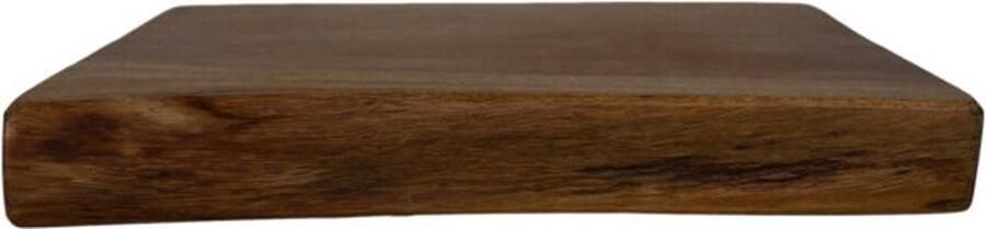 HSM Collection Wandplank Live Edge 30x20 cm acacia ijzer