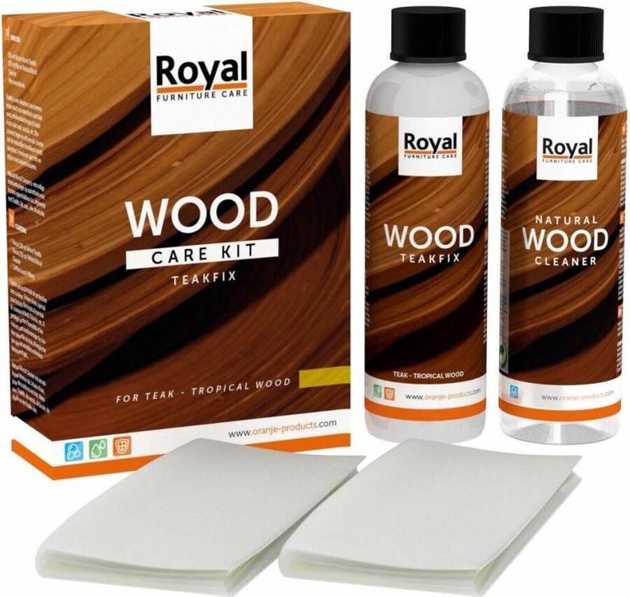 HSM Collection Wood-Care Kit Teakfix + Cleaner-2x 250 ml-Transparant-Vloeistof