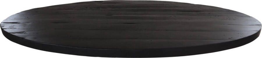 HSM Collection Ovaal tafelblad 220x110x5 5.5 cm Zwart Gerecycled mangohout