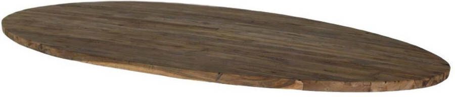 HSM Collection Tafelblad ovaal 240x120 cm vintage teak