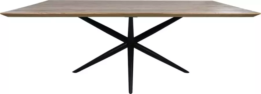 HSM Collection -Rechthoekige Eettafel Zurich-240x100x76-Naturel Zwart-Acacia Metaal