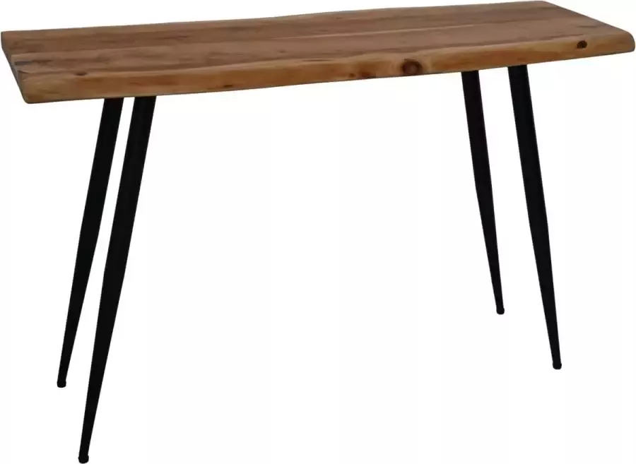 HSM Collection Rechthoekige console tafel SoHo 120x40x76 Naturel zwart Acaciahout metaal