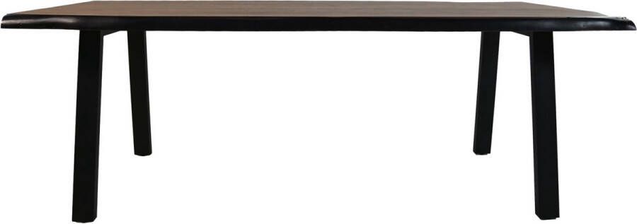 HSM Collection Rechthoekige eettafel 240x100x77 Walnoot bruin Acaciahout metaal - Foto 1